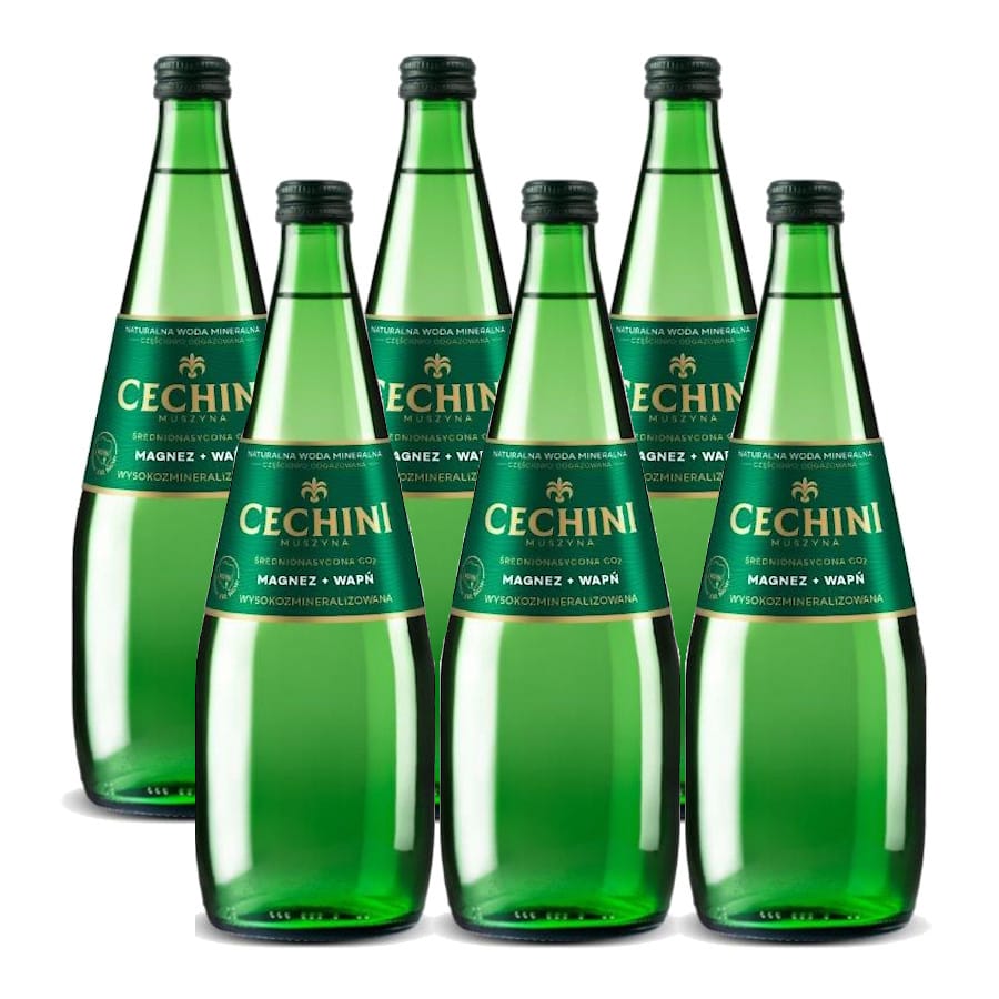 Produkt CECHINI MUSZYNA 6x Woda średnionasycona CECHINI MUSZYNA wysokozmineralizowana - szklana 0,7l K_004799_6