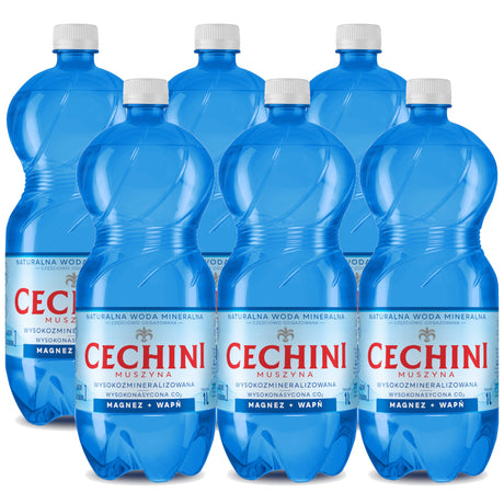Produkt CECHINI MUSZYNA 6x Woda wysokonasycona CECHINI MUSZYNA wysokozmineralizowana 1l kaucja K_004818_6