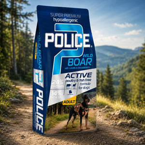 Karma dla psów pracujących POLICE Dzik z jagnięciną i żurawiną 16,5kg