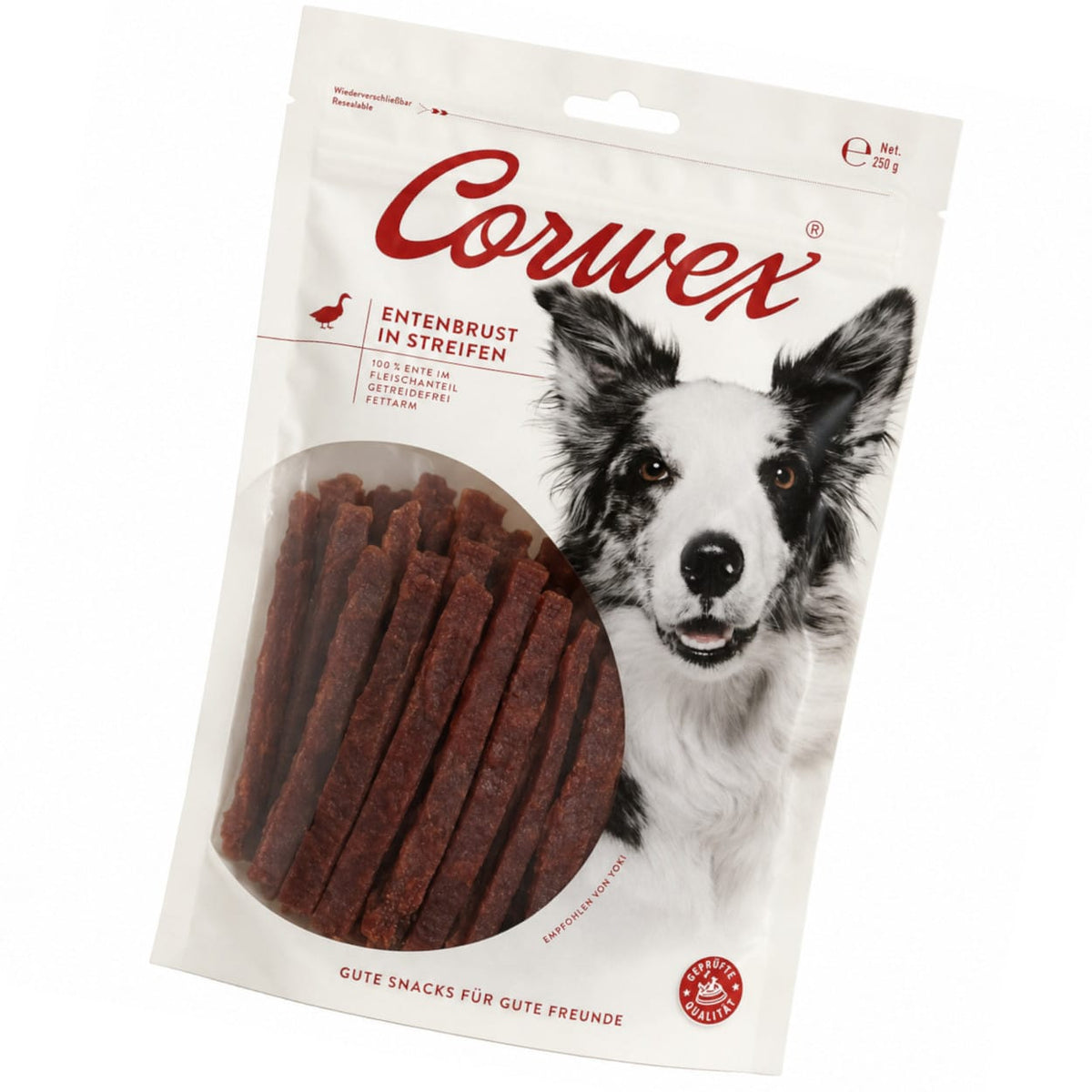 CORWEX Premium Paski z Piersi Kaczki Przysmak dla Psa 250g