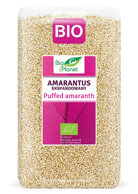 Produkt BIO PLANET - seria RÓŻOWA (płatki, otręby, musli) AMARANTUS EKSPANDOWANY BIO 150 g - BIO PLANET 5907814668561