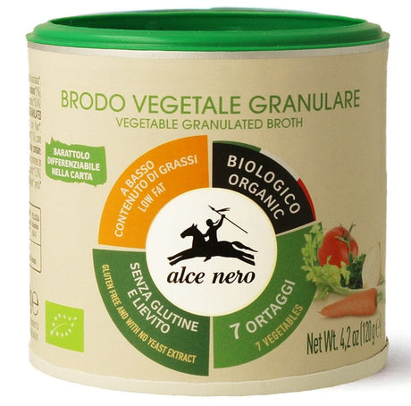 Produkt ALCE NERO (włoskie produkty) BULION WARZYWNY GRANULOWANY BEZGLUTENOWY BIO 120 g - ALCE NERO 8009004809598