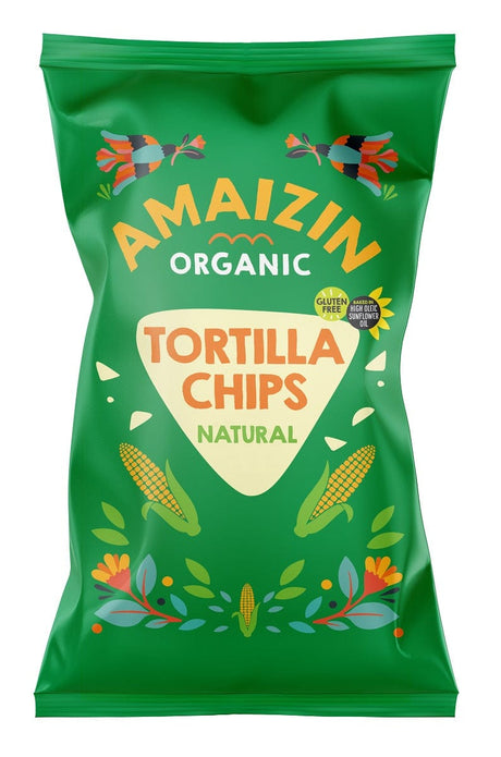 Produkt AMAIZIN (napoje kokosowe, tortilla, chipsy, inne) CHIPSY TORTILLA KUKURYDZIANE SOLONE BEZGLUTENOWE BIO 150 g - AMAIZIN 8718976009751
