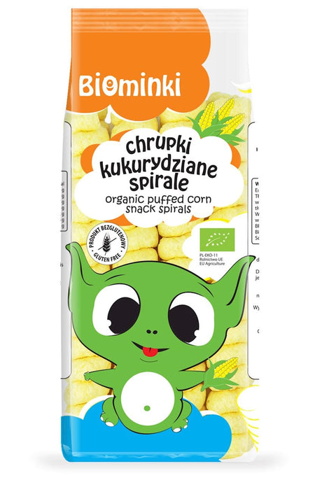Produkt BIOMINKI (przekąski dla dzieci, kaszki) CHRUPKI KUKURYDZIANE SPIRALE BEZGLUTENOWE BIO 60 g - BIOMINKI 5902983783015