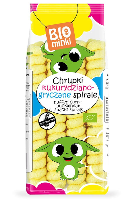 Produkt BIOMINKI (przekąski dla dzieci, kaszki) CHRUPKI KUKURYDZIANO-GRYCZANE SPIRALE BEZGLUTENOWE BIO 60 g - BIOMINKI 5902488066125