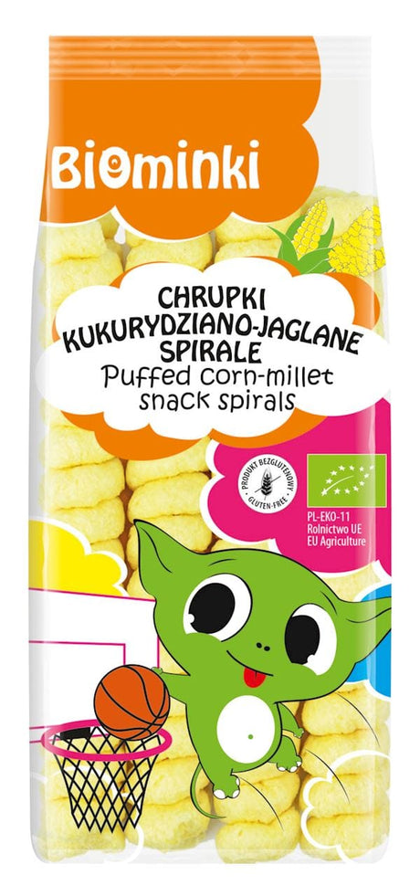 Produkt BIOMINKI (przekąski dla dzieci, kaszki) CHRUPKI KUKURYDZIANO-JAGLANE SPIRALE BEZGLUTENOWE BIO 60 g - BIOMINKI 5907738151002