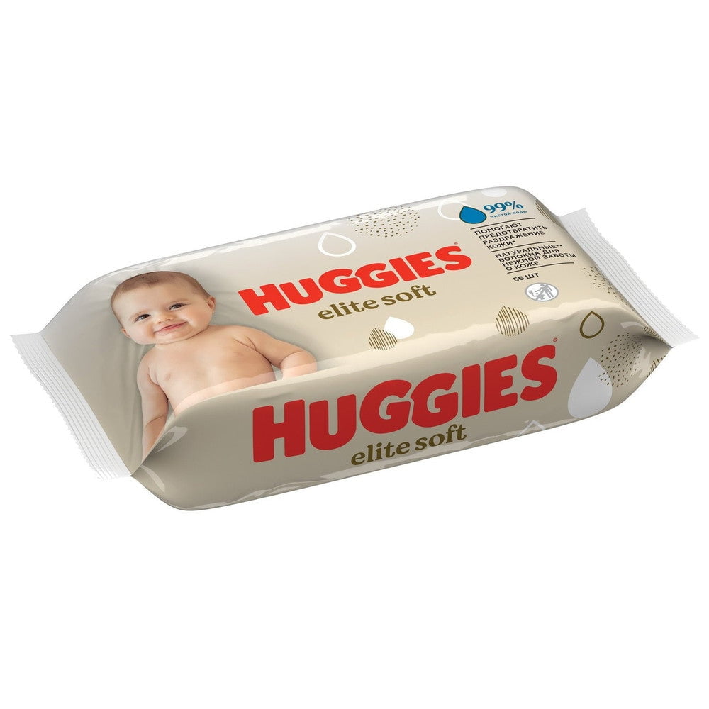 Produkt HUGGIES Chusteczki nawilżane Chusteczki nawilżane HUGGIES Baby Wipes Elite Soft 56szt 004452