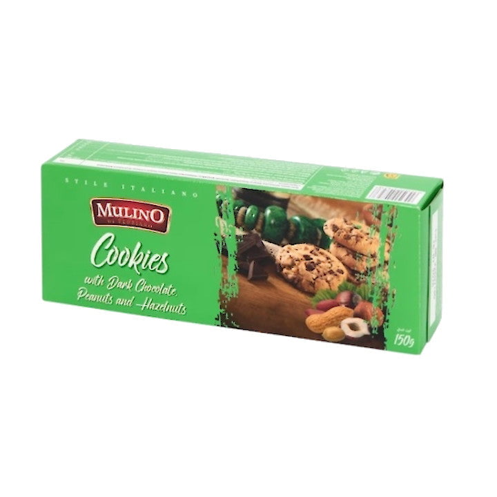 Produkt MULINO Ciastka Ciastka MULINO z ciemną czekoladą i orzechami 150g 029360
