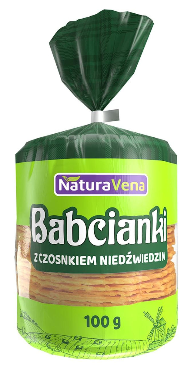 Produkt NATURAVENA Ciastka NATURAVENA Babcianki z czosnkiem niedźwiedzim 100g 050269