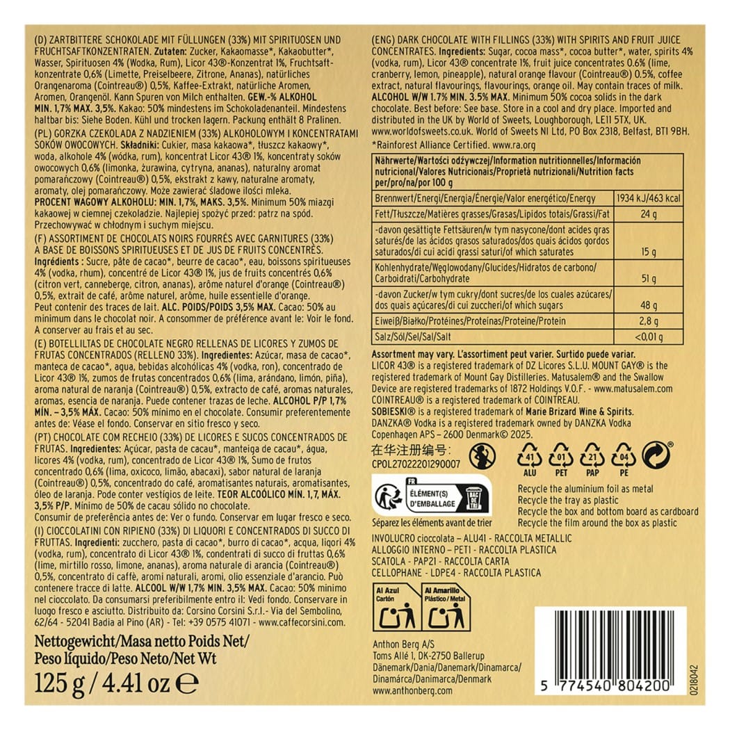 Produkt ANTHON BERG Czekolada 2x Czekoladki z alkoholem Anthon Berg Chocolate Cocktails 8 szt 125g K_006173_2