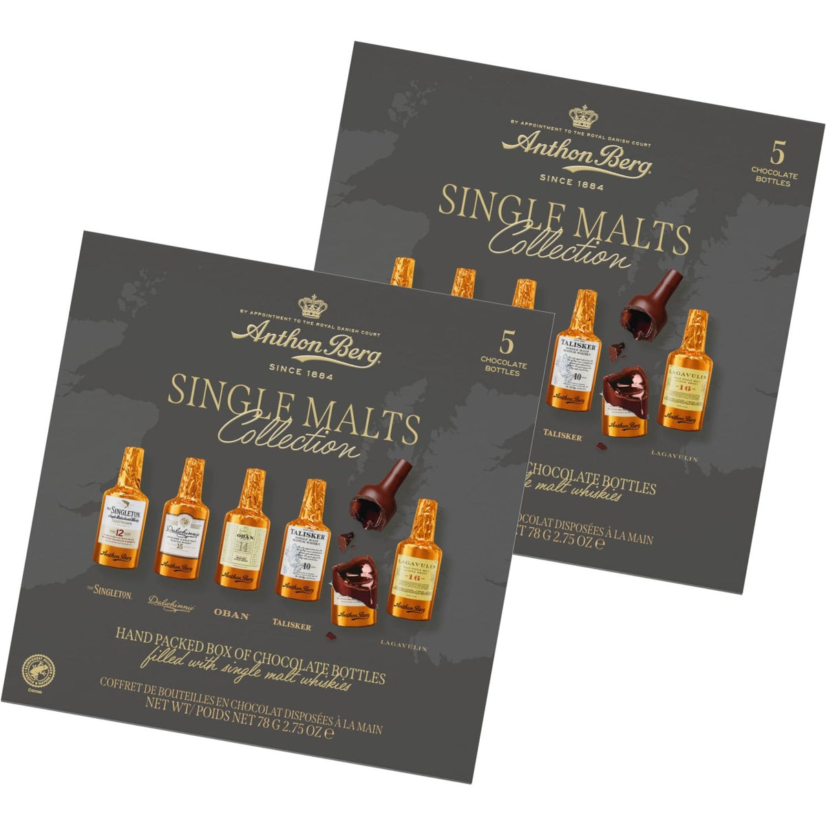 Produkt ANTHON BERG Czekolada 2x Czekoladki z alkoholem Anthon Berg Chocolate Single Malt 5 szt 78g K_006177_2