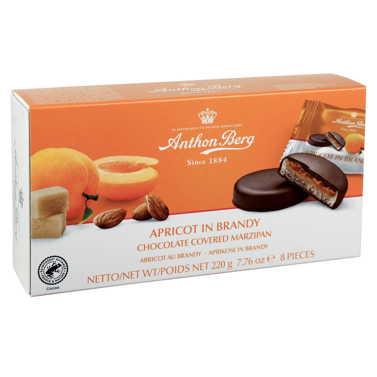 Produkt ANTHON BERG Czekolada 2x Czekoladki z alkoholem i marcepanem Anthon Berg Apricot in Brandy 220g K_004173_2