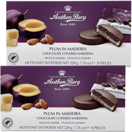 Produkt ANTHON BERG Czekolada 2x Owoce w czekoladzie z alkoholem i marcepanem Anthon Berg Plum in Madeira 220g K_004172_2