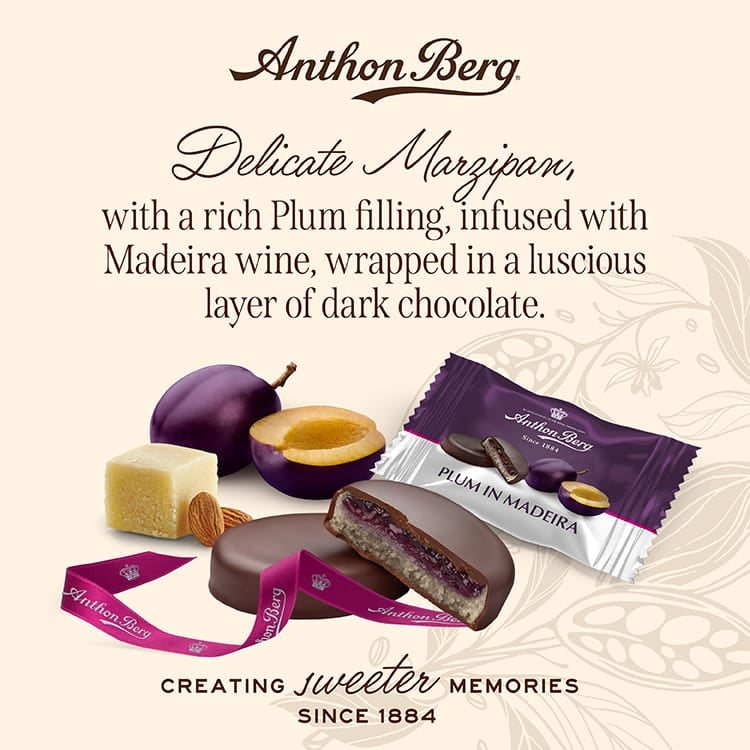 Produkt ANTHON BERG Czekolada 2x Owoce w czekoladzie z alkoholem i marcepanem Anthon Berg Plum in Madeira 220g K_004172_2