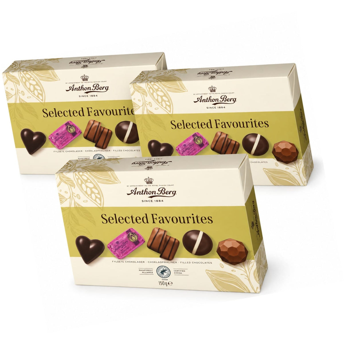 Produkt ANTHON BERG Czekolada 3x Bombonierka Anthon Berg Selected Favourites czekoladki z nadzieniem 150g K_004363_3