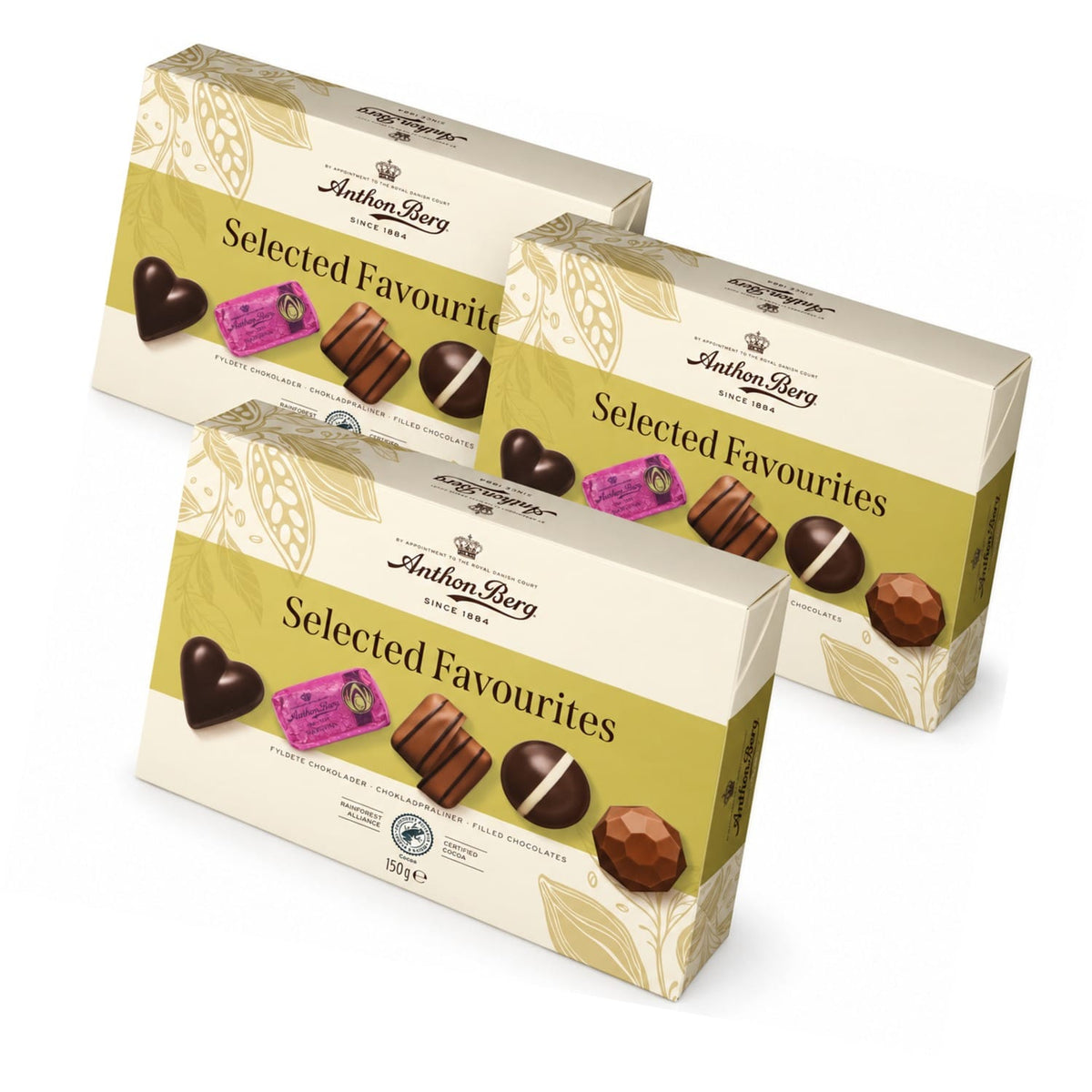 Produkt ANTHON BERG Czekolada 3x Bombonierka Anthon Berg Selected Favourites czekoladki z nadzieniem 150g K_004363_3