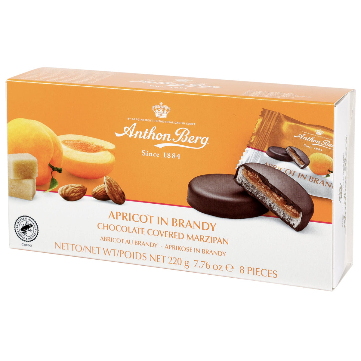 Produkt ANTHON BERG Czekolada 4x Czekoladki z alkoholem i marcepanem Anthon Berg Apricot in Brandy 220g K_004173_4