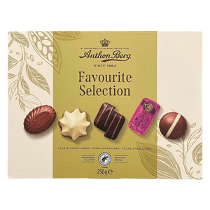Produkt ANTHON BERG Czekolada Bombonierka Anthon Berg Favourite Selection czekoladki z nadzieniem 250g 006654