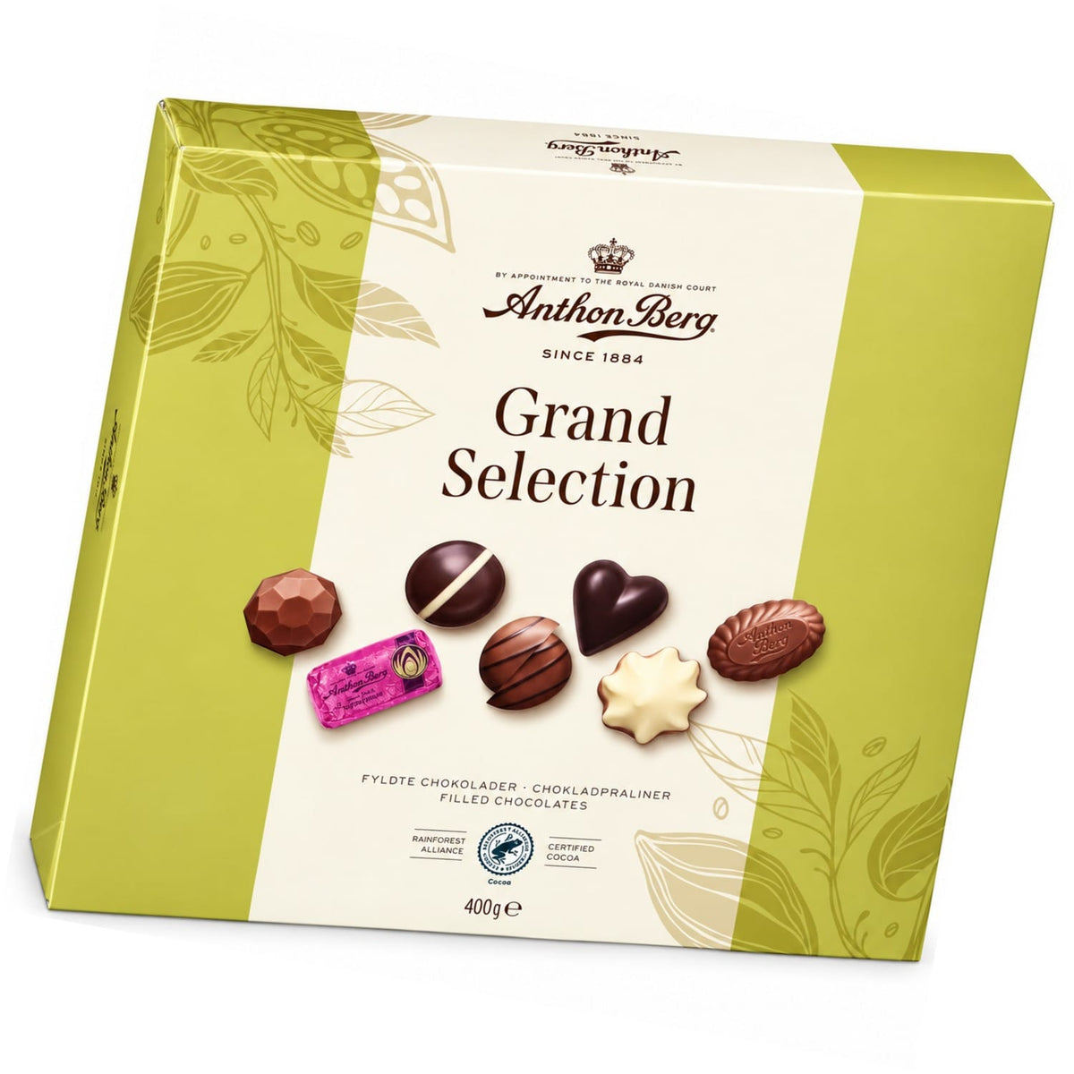Produkt ANTHON BERG Czekolada Bombonierka Anthon Berg Grand Selection czekoladki z nadzieniem 400g 006655