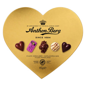 Produkt ANTHON BERG Czekolada Bombonierka Anthon Berg Heart Shaped Gold Box czekoladki z nadzieniem 155g 006656