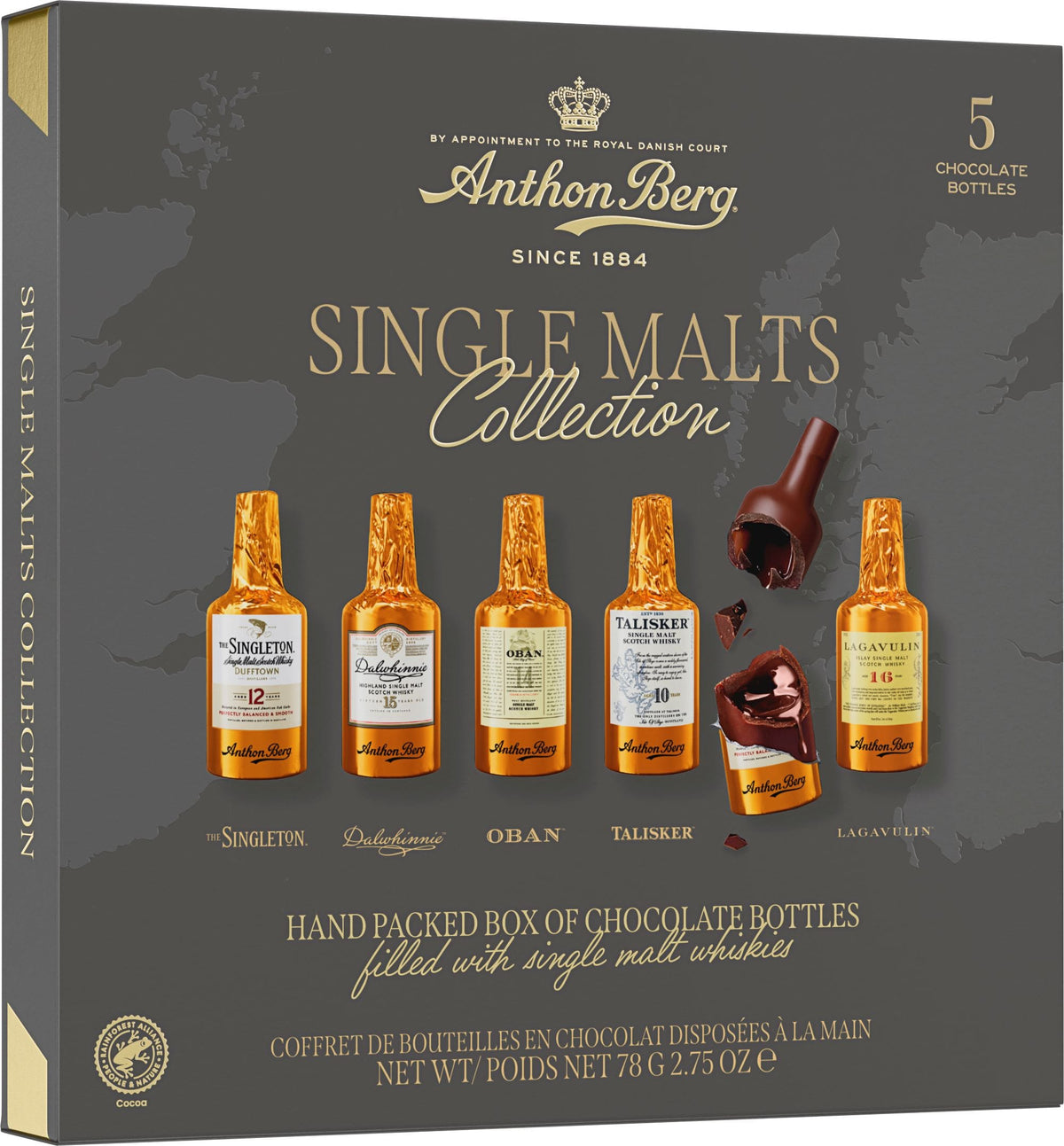 Produkt ANTHON BERG Czekolada Czekoladki z alkoholem Anthon Berg Chocolate Single Malt 5 szt 78g 006177