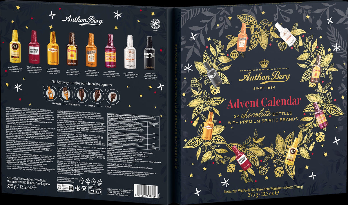 Produkt ANTHON BERG Czekolada Kalendarz adwentowy Anthon Berg Liqueurs czekoladki z likierem 24szt 375g 004183