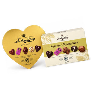 Produkt ANTHON BERG Czekolada Zestaw pralin Anthon Berg Selected Favourites 150g + Heart Shaped Gold Box 155g Z10074