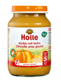 Produkt HOLLE (żywność dla niemowląt) DYNIA Z KURCZAKIEM BEZ DODATKU CUKRÓW BEZGLUTENOWE OD 5 MIESIĄCA BIO 190 g (SŁOIK) - HOLLE 7640230490986
