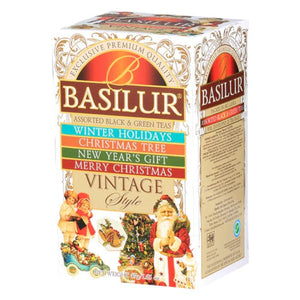 Produkt BASILUR Herbata czarna Herbata cejlońska BASILUR Vintage Style Czarna i zielona 4 smaki 25 torebek 052513