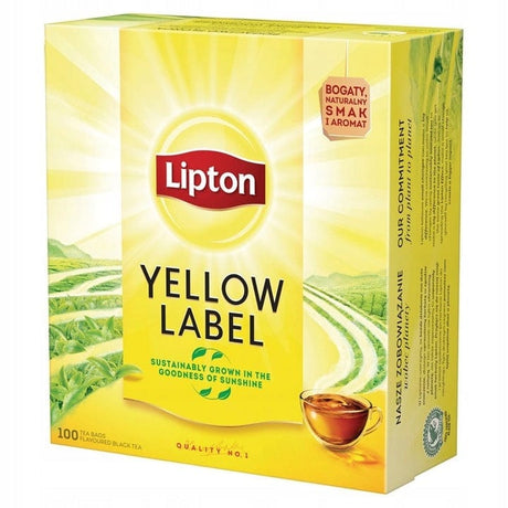 Produkt LIPTON Herbata czarna Herbata czarna LIPTON 100szt Yellow Label Paleta 800 sztuk K_001336_800