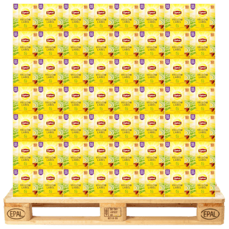 Produkt LIPTON Herbata czarna Herbata czarna LIPTON 100szt Yellow Label Paleta 800 sztuk K_001336_800