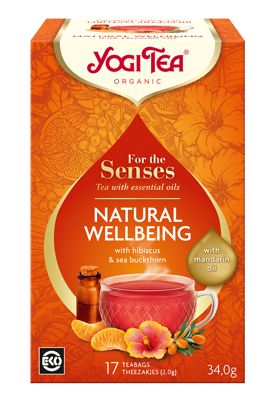 Produkt YOGI TEA (herbaty i herbatki) HERBATKA DLA ZMYSŁÓW NA DOBRE SAMOPOCZUCIE Z OLEJKIEM Z MANDARYNKI (FOR THE SENSES NATURAL WELLBEING) BIO (17 x 2 g) 34 g - YOGI TEA 4012824405745