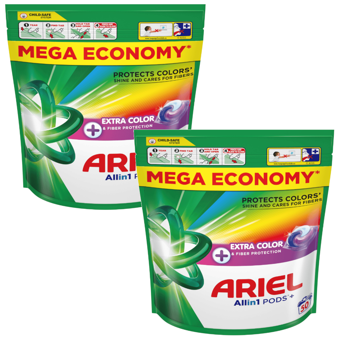 Produkt ARIEL Kapsułki do prania 2x Kapsułki do prania kolorów ARIEL Pods Plus Complete Care 50 szt K_004418_2