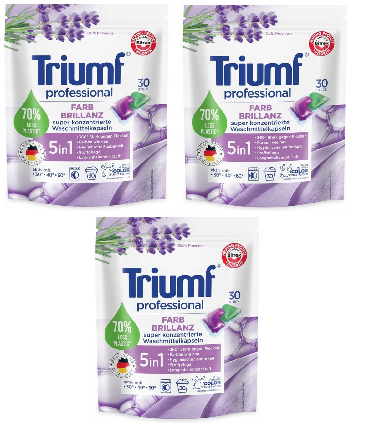 Produkt TRIUMF Kapsułki do prania 3x Kapsułki do prania niemieckie DE TRIUMF Farb-Brillanz 30 szt K_037417_3