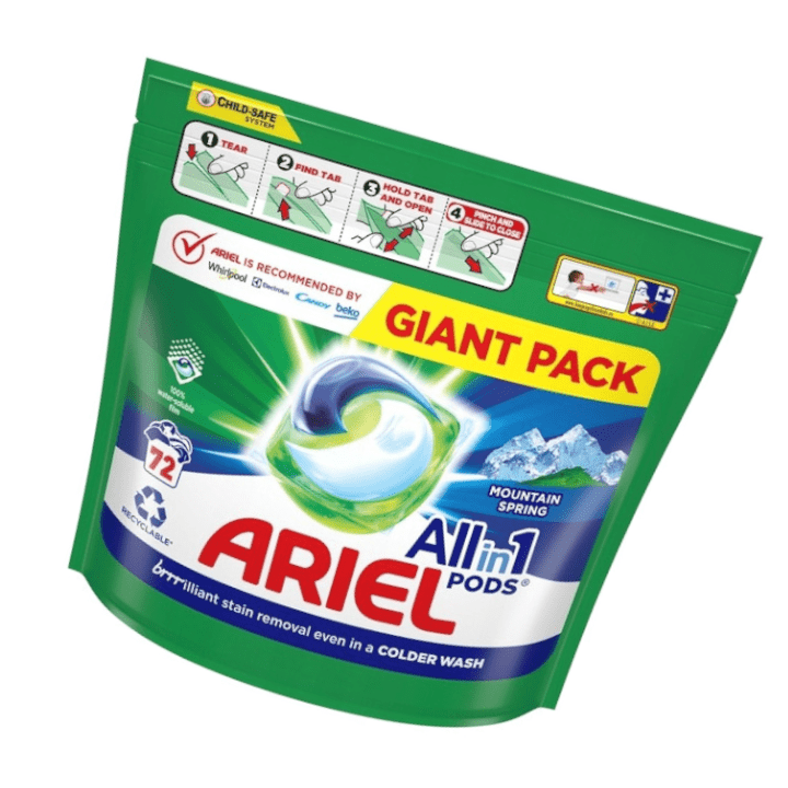 Produkt ARIEL Kapsułki do prania ARIEL Mountain Spring Giant Pack 72 prania 72 szt. 036259