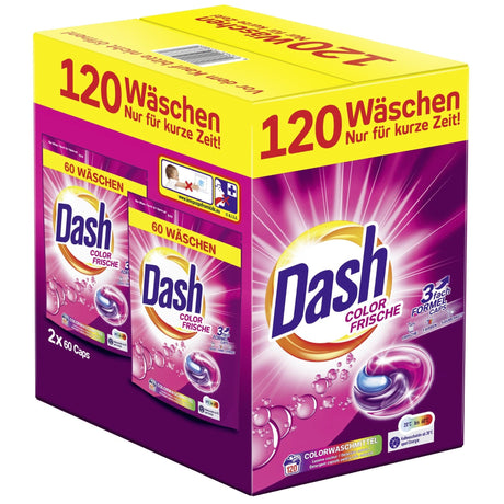 Produkt DASH Kapsułki do prania DASH Color Frische 3 w 1 do koloru 120 szt. 005091
