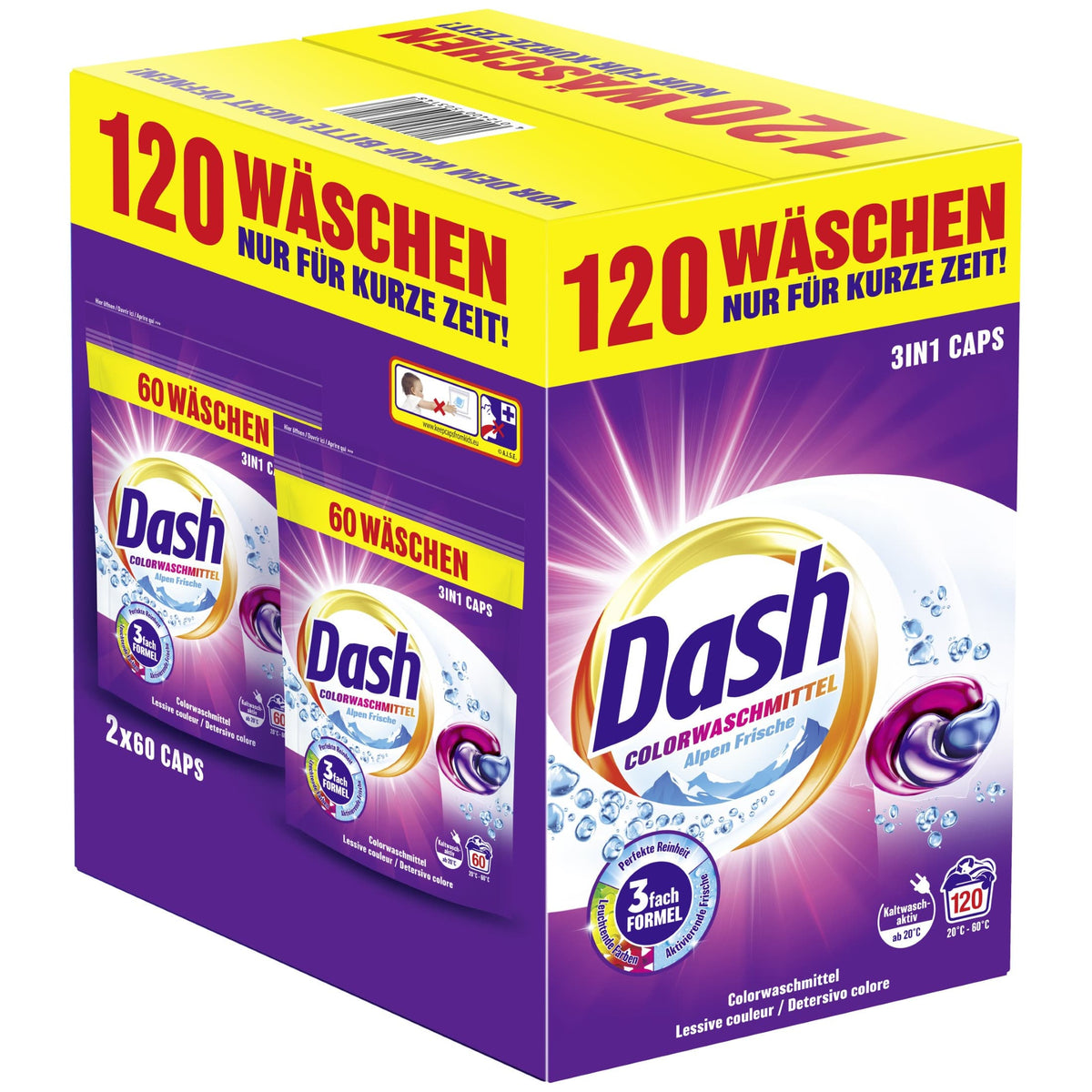 Produkt DASH Kapsułki do prania DASH Color Frische do koloru 3in1 120szt 005062
