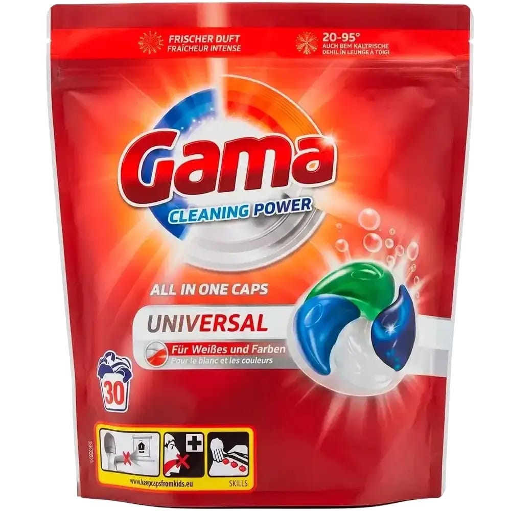 Produkt GAMA Kapsułki do prania GAMA Universal 4w1 All in One uniwersalne 30szt 005971