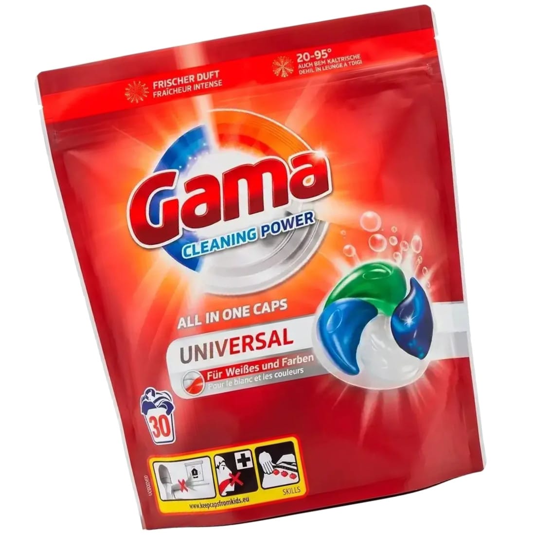 Produkt GAMA Kapsułki do prania GAMA Universal 4w1 All in One uniwersalne 30szt 005971