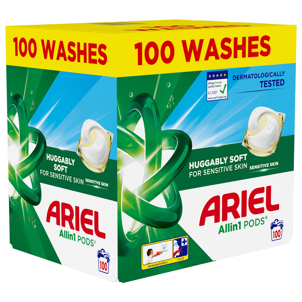 Produkt ARIEL Kapsułki do prania Kapsułki do prania ARIEL Sensitive Allin1 Pods 100 szt 004279