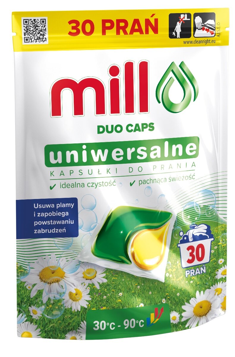 Produkt mill Kapsułki do prania Kapsułki do prania koloru i białego MILL Duo Professional 30 szt. 003682