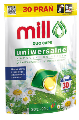 Produkt mill Kapsułki do prania Kapsułki do prania koloru i białego MILL Duo Professional 30 szt. 003682
