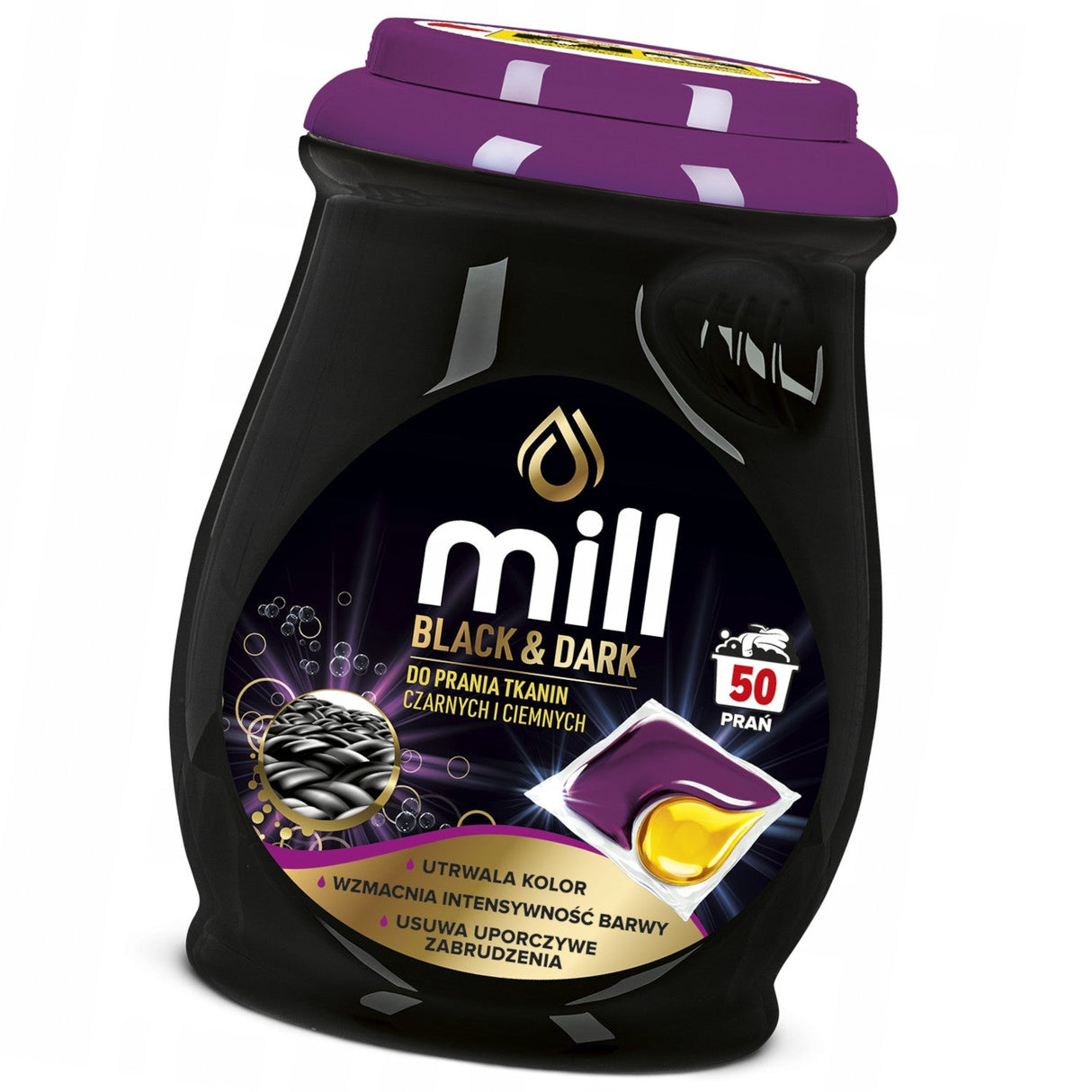 Produkt mill Kapsułki do prania Kapsułki do prania MILL Proffessional Black do czarnego i ciemnego 50szt 004389