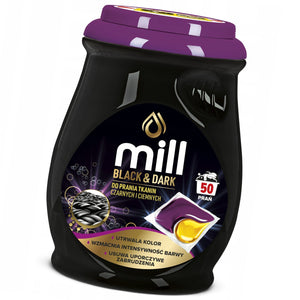 Produkt mill Kapsułki do prania Kapsułki do prania MILL Proffessional Black do czarnego i ciemnego 50szt 004389