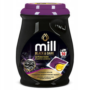 Produkt mill Kapsułki do prania Kapsułki do prania MILL Proffessional Black do czarnego i ciemnego 50szt 004389