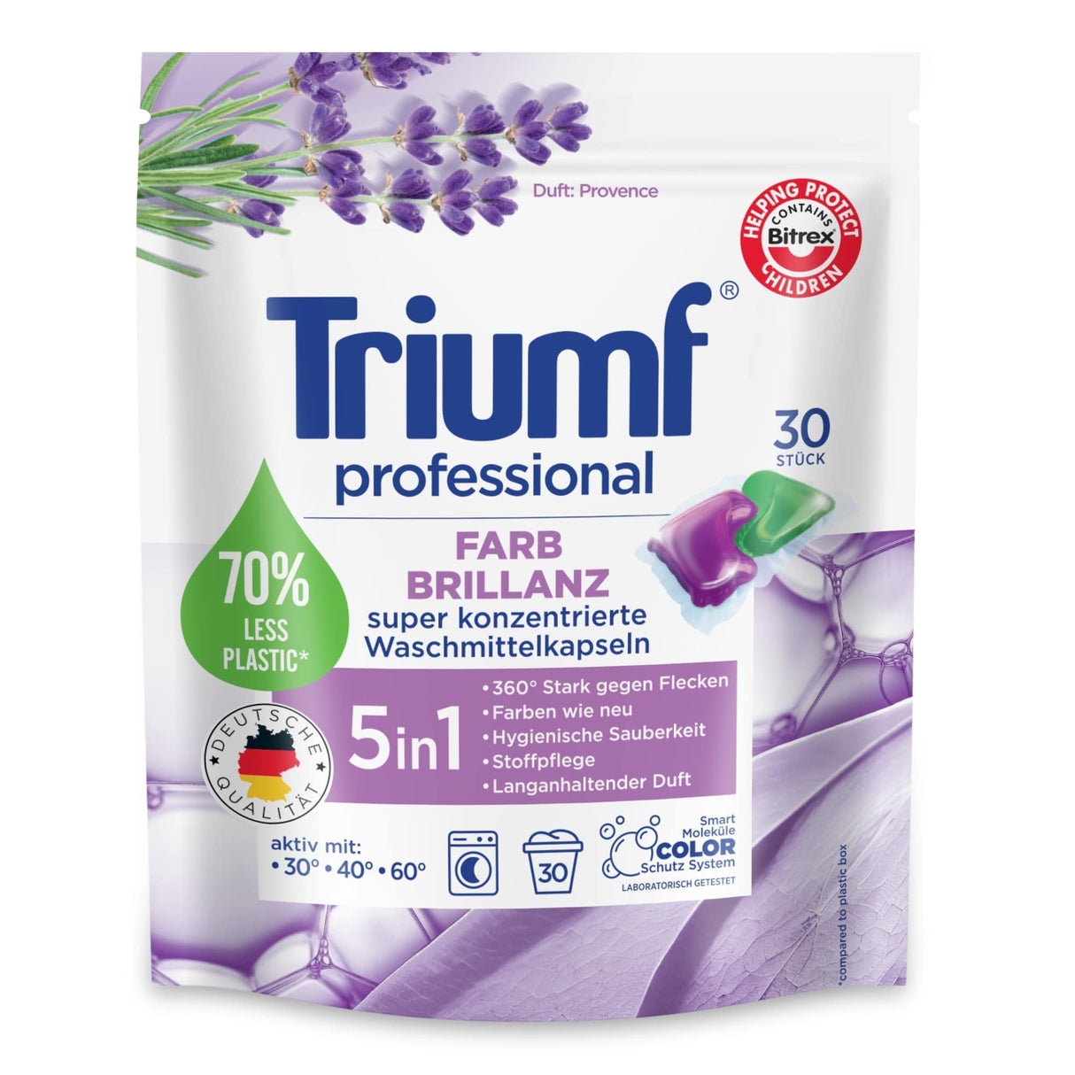 Produkt TRIUMF Kapsułki do prania Kapsułki do prania TRIUMF białe kolor sport 2in1 3x 30szt Z00483