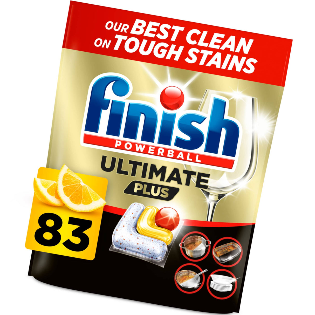 Produkt FINISH Kapsułki do Zmywarki FINISH Ultimate Plus Lemon 83pcs 006253