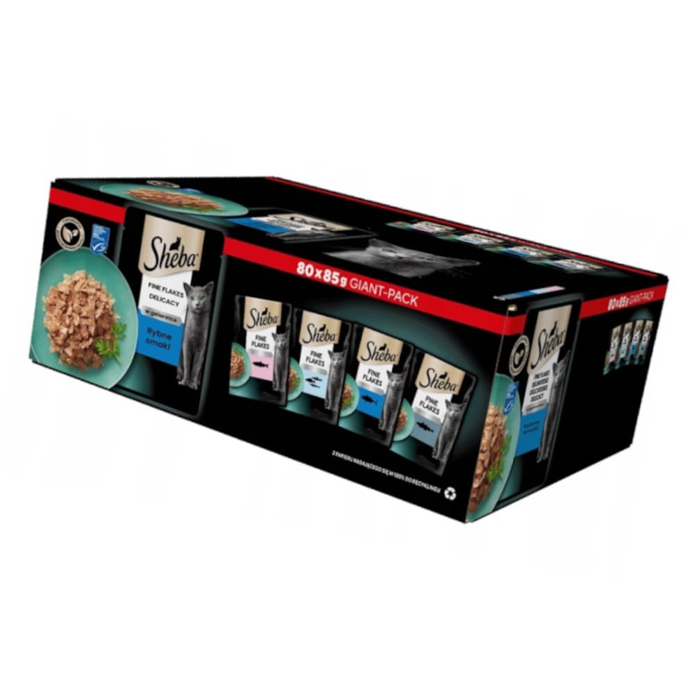 Produkt SHEBA Karma dla kota  SHEBA Rybne smaki w galaretce Saszetki 80x85g 006070