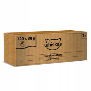 Produkt WHISKAS Karma dla kota WHISKAS Drób/Kaczka/Tuńczyk  w galaretce Saszetki 120x85g 006412
