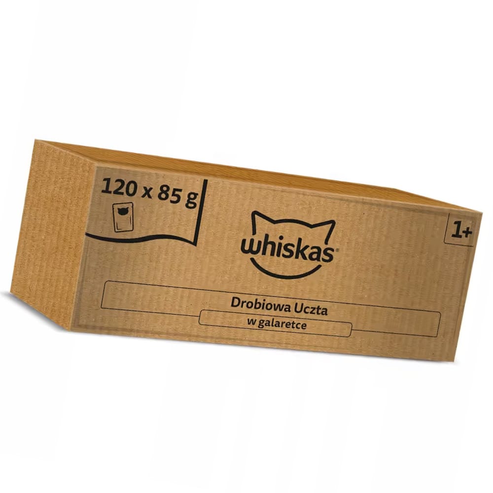 Produkt WHISKAS Karma dla kota WHISKAS Drób/Kaczka/Tuńczyk  w galaretce Saszetki 120x85g 006412